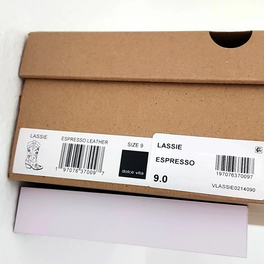 Dolce Vita NIB Women's Lassie Espresso Leather Embroidered Western Boots. Size 9 - Picture 11 of 11